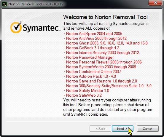 Norton Removal Tool, Summary